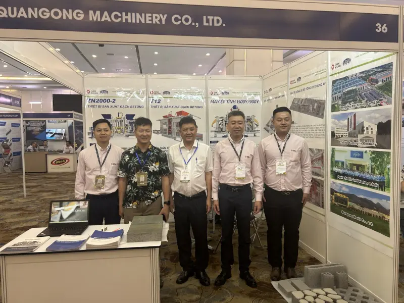 Utdyper fotfeste i Sørøst-asiatisk infrastruktur! Quangong Machinery Co., Ltd. stråler på Vietnam Concrete Show i 2026